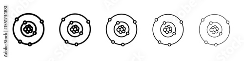Atom scientific icon simple illustration logo art