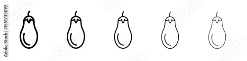 aubergine icon simple illustration logo art
