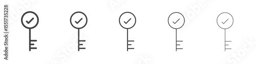 Authorized Access icon simple illustration logo art