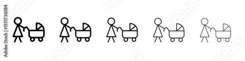 Babysitter icon simple illustration logo art