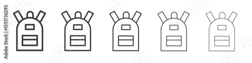 Backpack icon simple illustration logo art