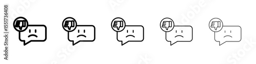 bad feedback icon simple illustration logo art