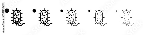 Bacteria icon simple illustration logo art