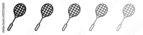 Badminton racquet icon simple illustration logo art