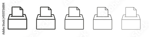 Ballot box icon simple illustration logo art