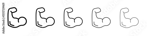 Biceps icon simple illustration logo art