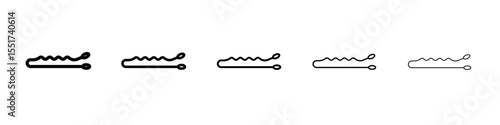 bobby pins icon simple illustration logo art