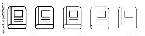Book icon simple illustration logo art