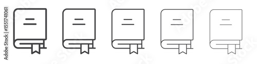 Book with bookmark icon simple illustration logo art