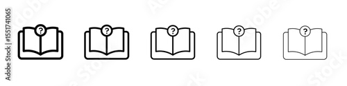 book with question mark icon simple illustration logo art