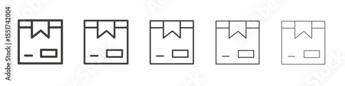 Box icon simple illustration logo art