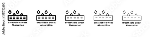 Breathable sweat absorption icon simple illustration logo art