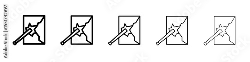 Breaking icon simple illustration logo art