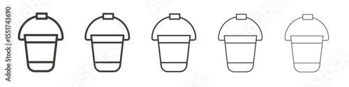 Bucket icon simple illustration logo art