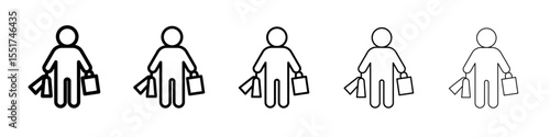 Buyer, shopper icon simple illustration logo art