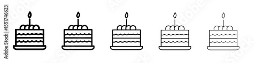 Cake icon simple illustration logo art
