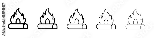 Campfire icon simple illustration logo art