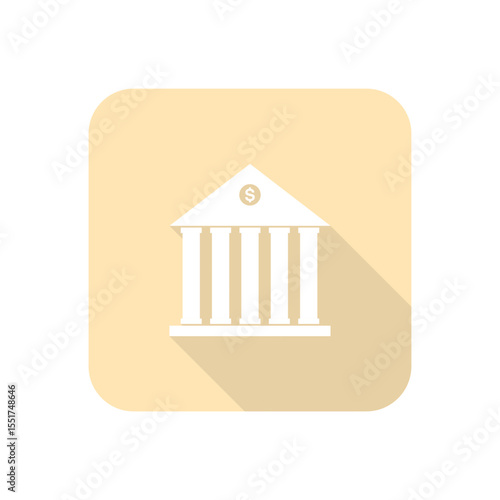 bank vector icon on transparent background