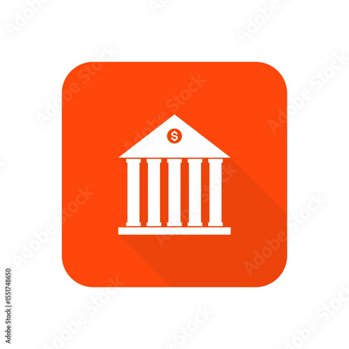 bank vector icon on transparent background
