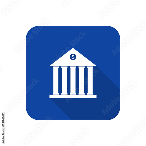 bank vector icon on transparent background