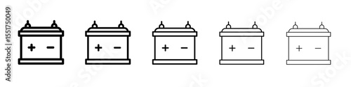 Car battery icon simple illustration logo art