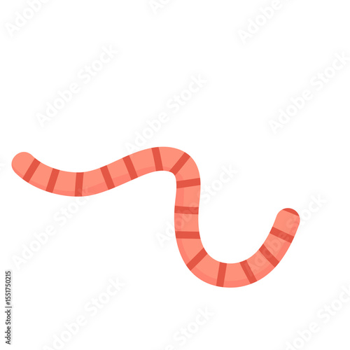 Worm intestinal parasite vector icon