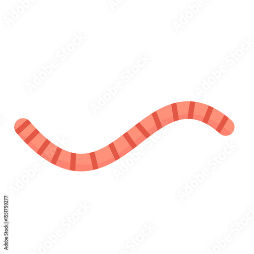 Worm intestinal parasite vector icon