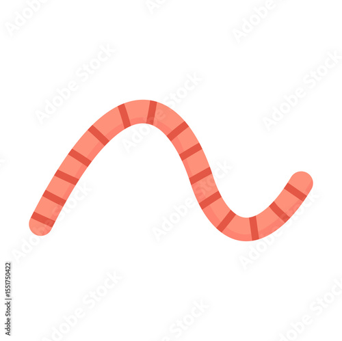 Worm intestinal parasite vector icon