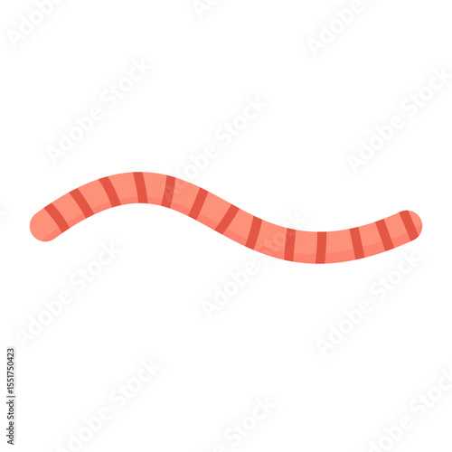 Worm intestinal parasite vector icon