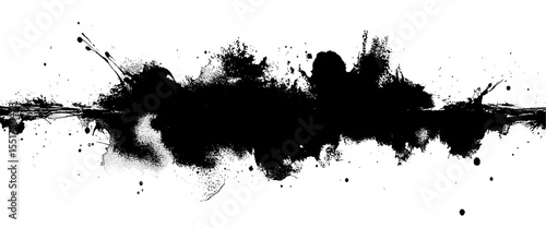 Vector abstract grunge texture stripe of black paint stains