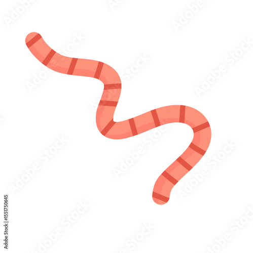 Worm intestinal parasite vector icon