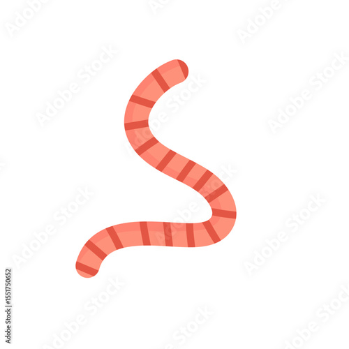Worm intestinal parasite vector icon
