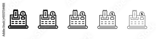 Cash register icon simple illustration logo art