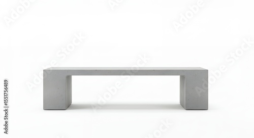 Light gray concrete bench