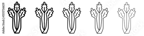 Celery icon simple illustration logo art