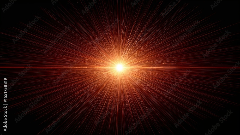 Fototapeta premium Macro view of a fusion reactor plasma core, glowing hot plasma, magnetic field lines