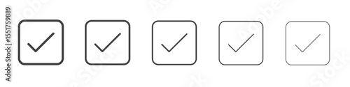 check box icon simple illustration logo art