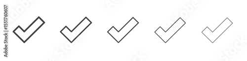 Checkmark icon simple illustration logo art