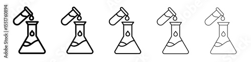 Chemical flask icon simple illustration logo art