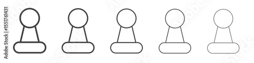 Chess pawn icon simple illustration logo art
