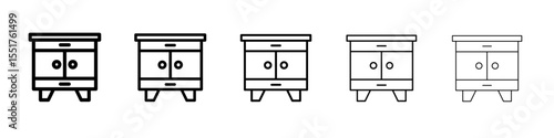 Chest of drawers icon simple illustration logo art