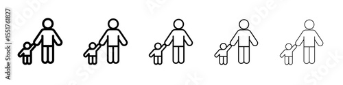 Child custody icon simple illustration logo art