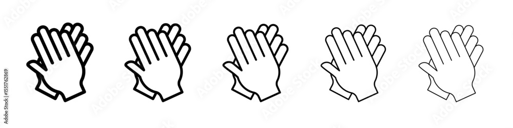 Fototapeta premium Clapping hand icon simple illustration logo art