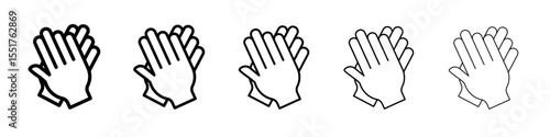Clapping hand icon simple illustration logo art