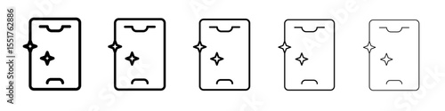 clean phone glass icon simple illustration logo art