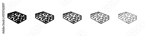 Cleaning Sponge Icon simple illustration logo art