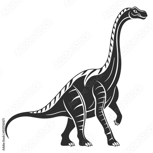 vector illustration of a cartoon dinosaur