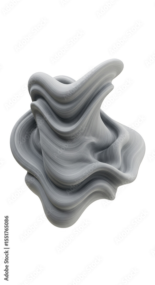 Obraz premium Isolated Abstract Texture Background Render with Wavy Smooth Gradient