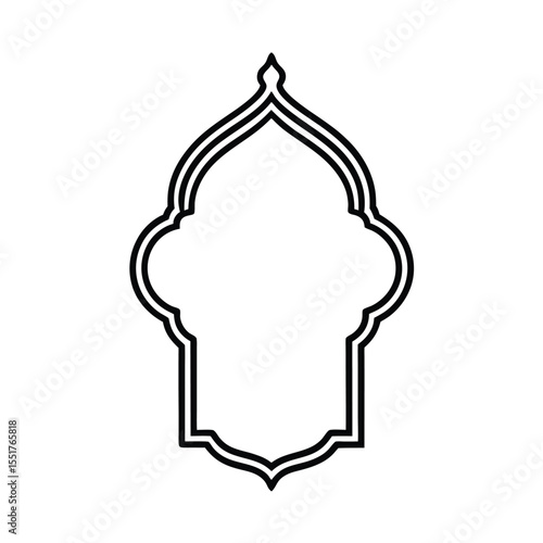 Arabic patterns mirror vector illustration