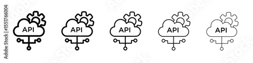Cloud API icon simple illustration logo art
